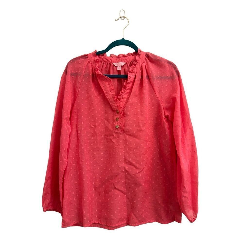 Lilly Pulitzer pullover Elsa blouse oversized XS